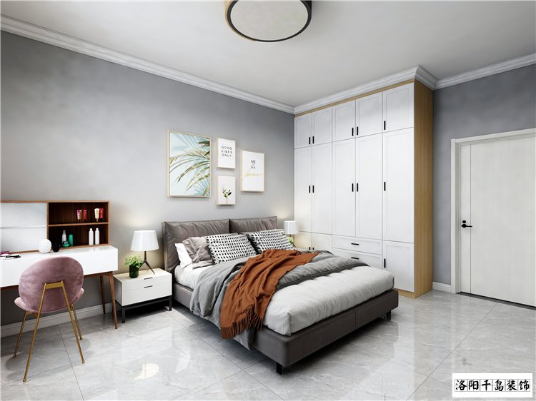 現代簡約主臥裝修效果圖(1)