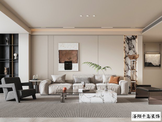 洛陽千島裝飾極簡風(fēng)裝修案例